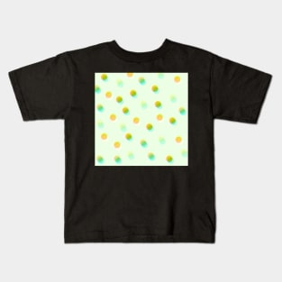 Celofane Of Green Pastel Dots Kids T-Shirt